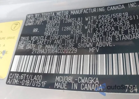 2004 Lexus Rx 330 from USA, damaged, VIN 2T2GA31UX4C003901